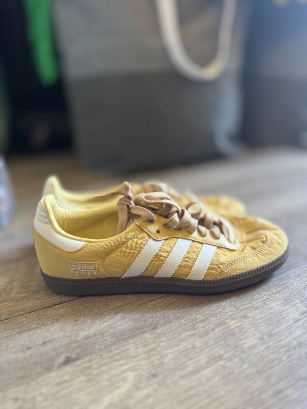 Adidas Samba OG Reflective Nylon Oat Yellow Sneakers Women’s 8 / Men’s 7 - Picture 5 of 6